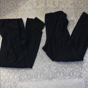 LuLa Roe Black Leggings Tall & Curvy - 2 Pairs